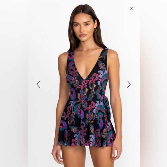 Johnny Was Other - NWT ❤️Johnny Was Fatima Wrap Skirted One Piece Women's Multicolor Swim Dress